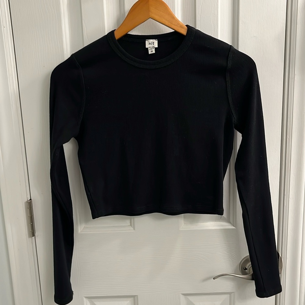 Black NLT crop top
